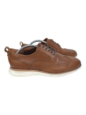 Cole Haan GrandEvolution Wingtip Oxford Brown Leather Dress Shoes Size 9M